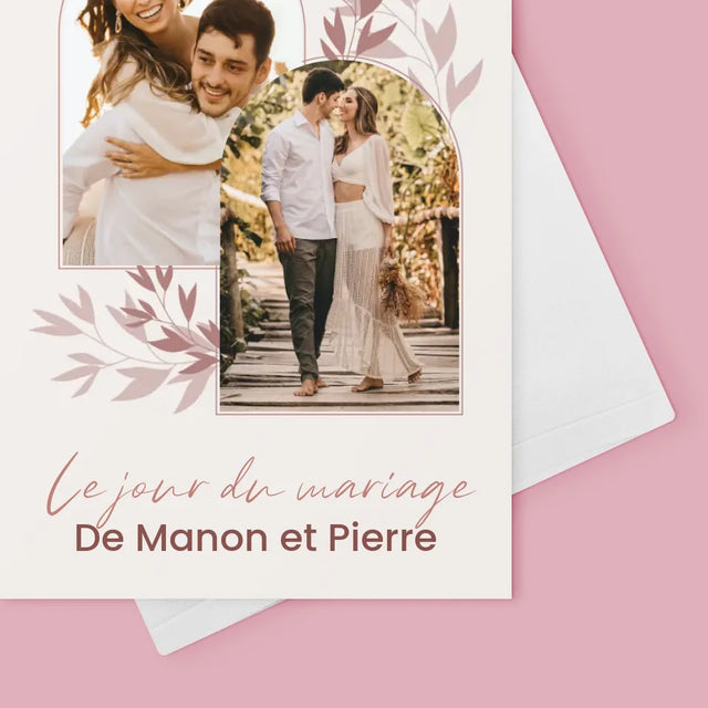 Collage Photo:  Jour Du Mariage - Carte De Vœux