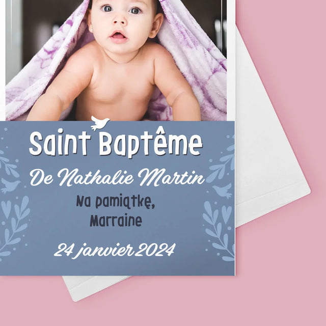 Photo Et Texte: Saint Baptême - Carte De Vœux