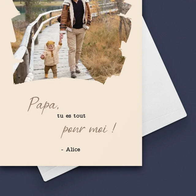 Photo Et Texte: Une Carte Pour Papa - Carte De Vœux