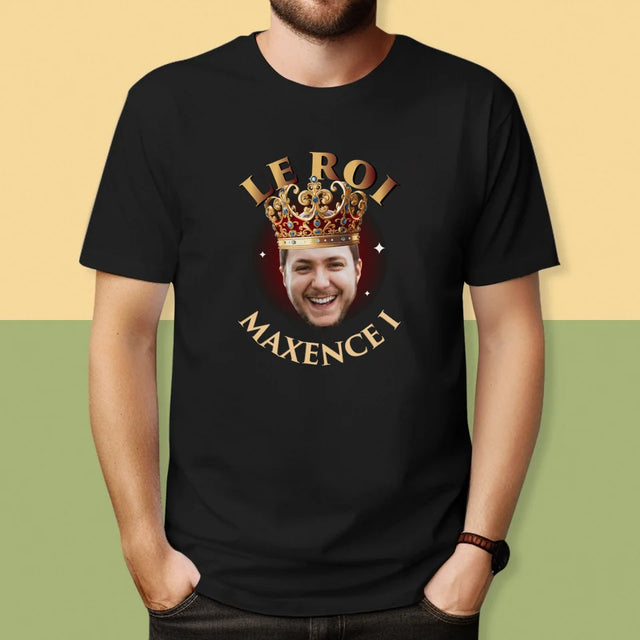 Photo Et Texte: Le Roi - T-Shirt Pour Hommes