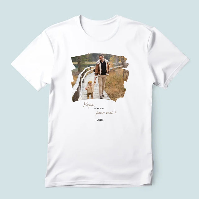 Photo Et Texte: Une Carte Pour Papa - T-Shirt Pour Hommes