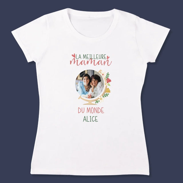 Photo Et Texte: La Meilleure Maman Du Monde - T-Shirt Pour Femmes