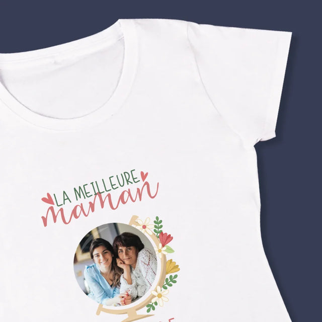 Photo Et Texte: La Meilleure Maman Du Monde - T-Shirt Pour Femmes