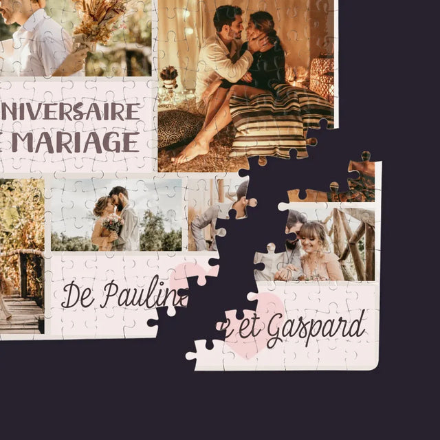 Collage Photo: 5Eme Anniversaire De Mariage - Casse-Têtes