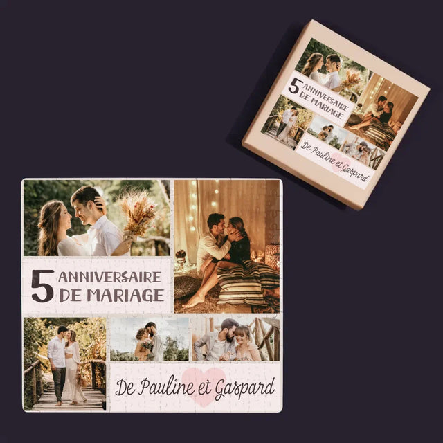 Collage Photo: 5Eme Anniversaire De Mariage - Casse-Têtes