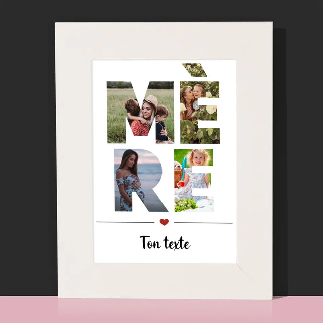 Collage Photo De Lettre: Mère Des Photos - Cadre Photo