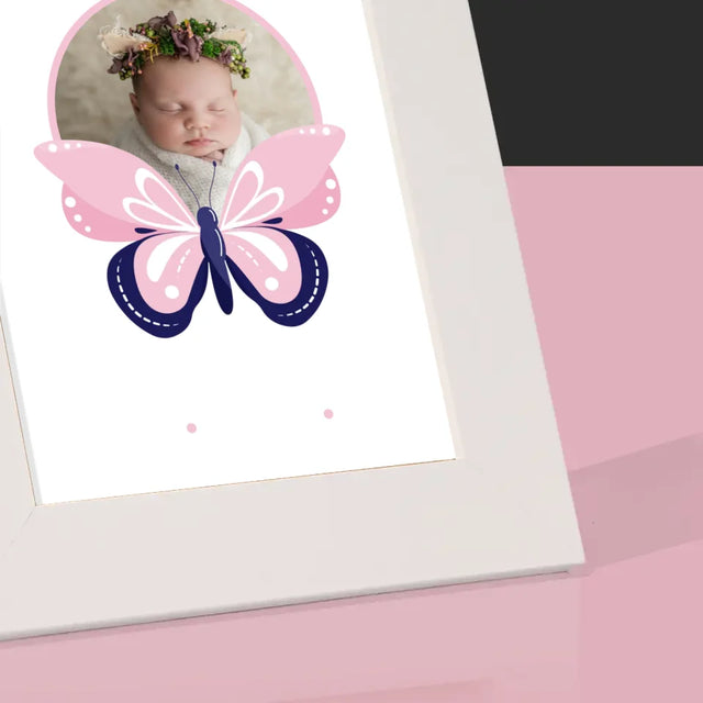 Acte De Naissance De L'Enfant: Métrique, Papillon - Cadre Photo 