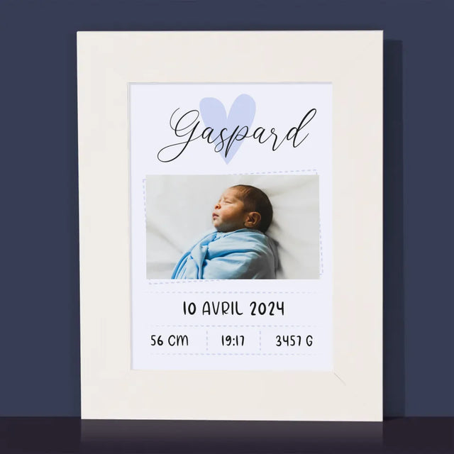 Acte De Naissance De L'Enfant: Métrique, Petit-Coeur,  Garçon - Cadre Photo 