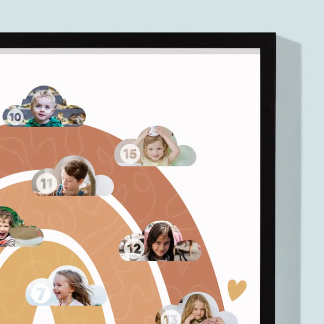 Collage Photo: Pour Professeur - Impression Encadrée 30X40