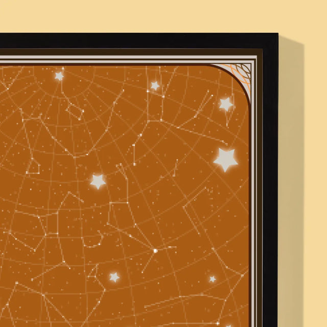 Carte Des Étoiles: Les Plus Beaux Moments - Impression Encadrée 30X40