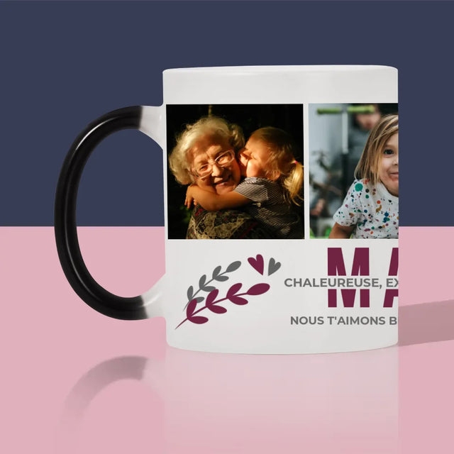 Collage Photo: Grand-Mère - Traits De Caractère Copy - Le Mug