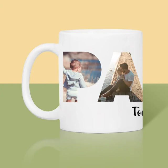 Collage Photo De Lettre: Papa Des Photos - Le Mug