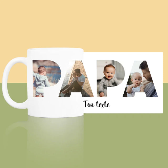 Collage Photo De Lettre: Papa Des Photos - Le Mug