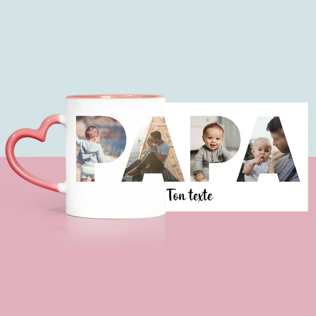 Collage Photo De Lettre: Papa Des Photos - Le Mug