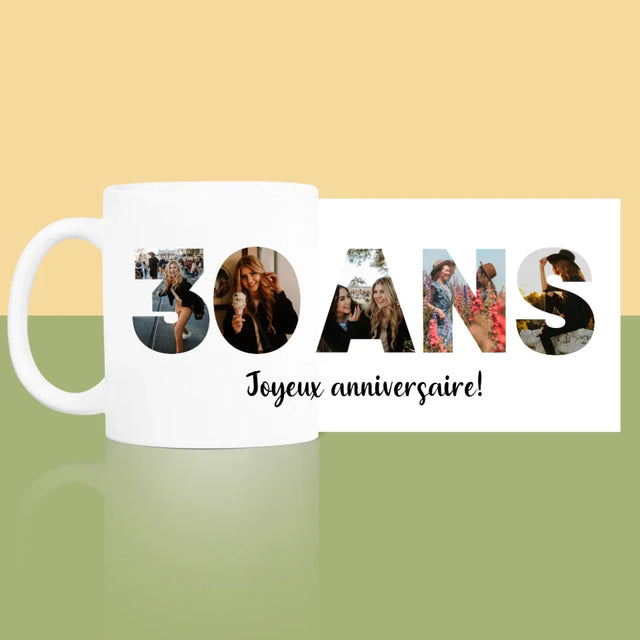 Collage Photo De Lettre: 30 Ans  - Le Mug