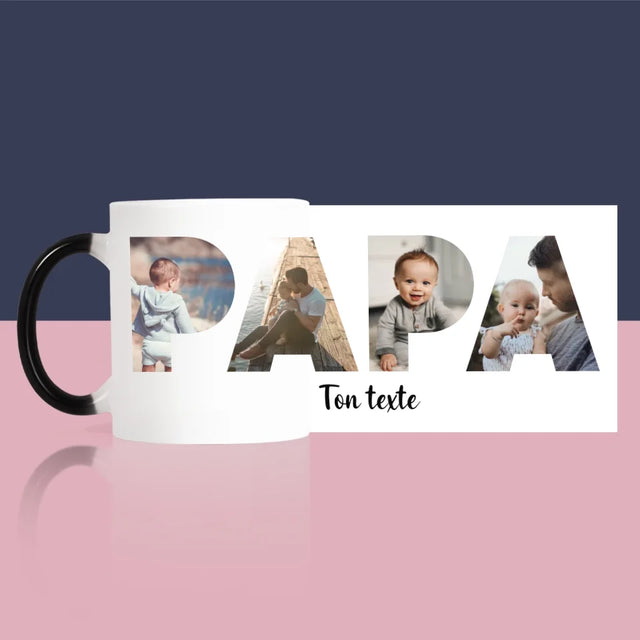 Collage Photo De Lettre: Papa Des Photos - Le Mug