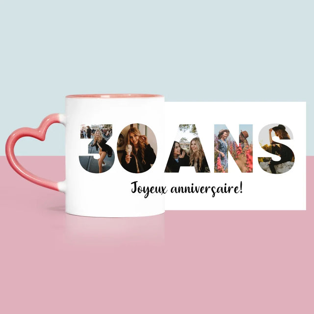 Collage Photo De Lettre: 30 Ans  - Le Mug