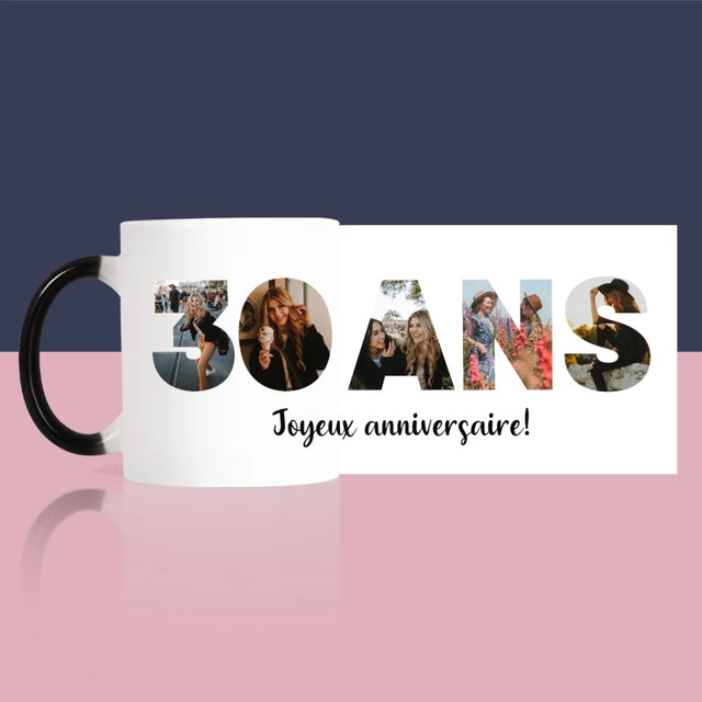 Collage Photo De Lettre: 30 Ans  - Le Mug