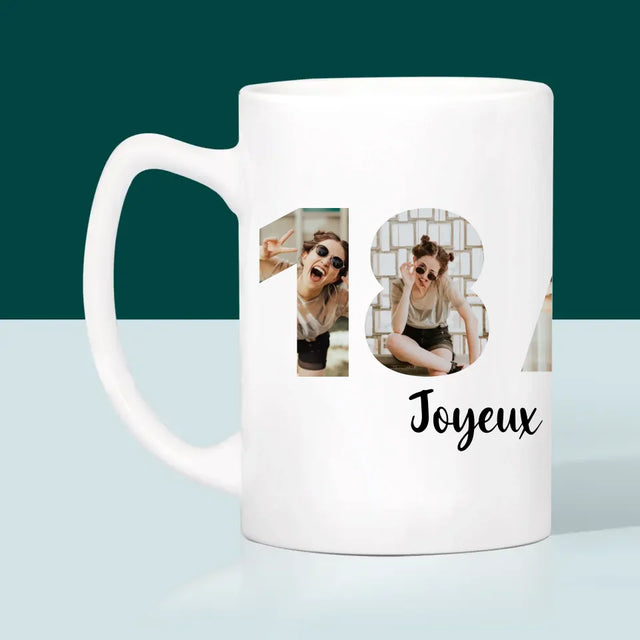 Collage Photo De Lettre: 18 Ans - Le Mug