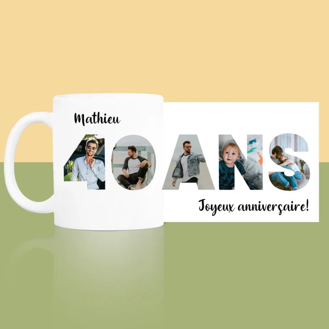 Collage Photo De Lettre: 40 Ans De Tes Photos - Le Mug