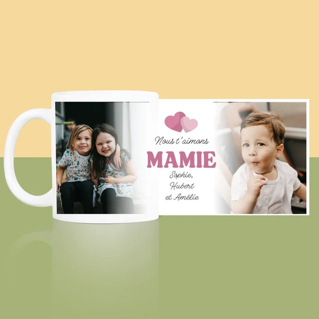 Collage Photo: Nous T'Aimons Mamie - Le Mug