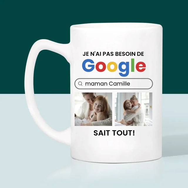 Collage Photo: Je N'Ai Pas Besoin De Googler - Le Mug