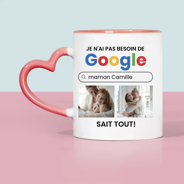 Collage Photo: Je N'Ai Pas Besoin De Googler - Le Mug