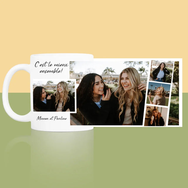 Collage Photo: Les Amies, C'Est Le Mieux Ensemble! - Le Mug