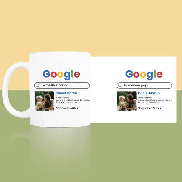 Photo Et Texte: Meilleur Père Résultat Google - Le Mug