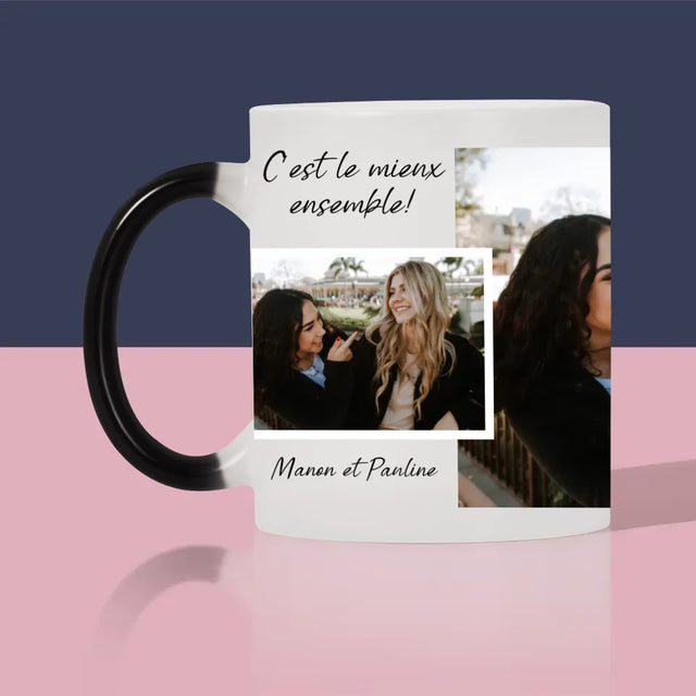 Collage Photo: Les Amies, C'Est Le Mieux Ensemble! - Le Mug