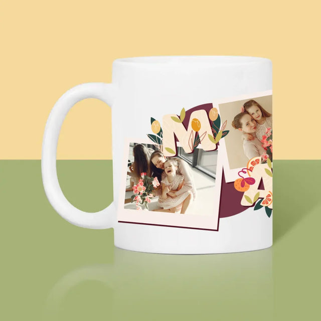 Collage Photo: Le Lettres Maman - Le Mug