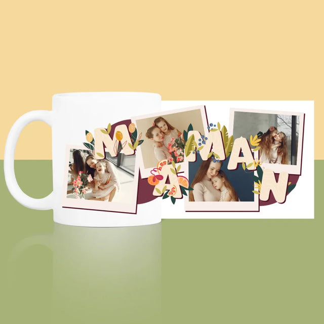 Collage Photo: Le Lettres Maman - Le Mug