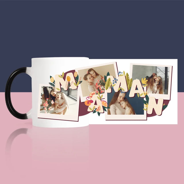 Collage Photo: Le Lettres Maman - Le Mug