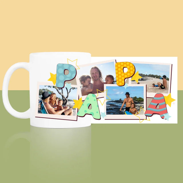 Collage Photo:  Lettres Papa - Le Mug