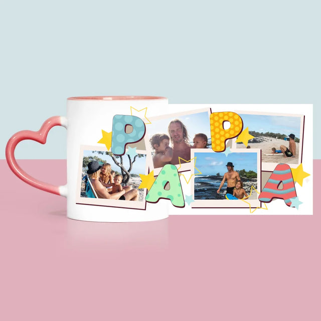 Collage Photo:  Lettres Papa - Le Mug