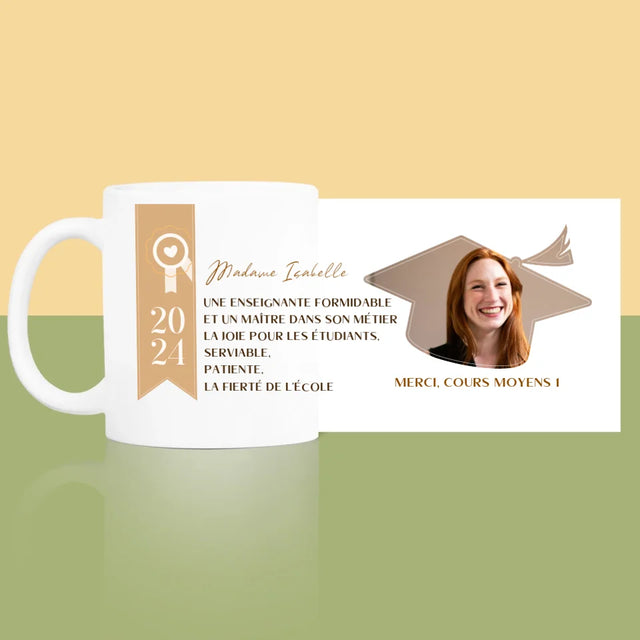 Photo Et  Texte: Diplôme Pour Un Enseignant - Le Mug