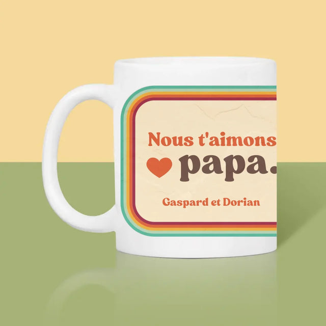 Photo Et Texte: Nous T'Aimons Papa - Le Mug