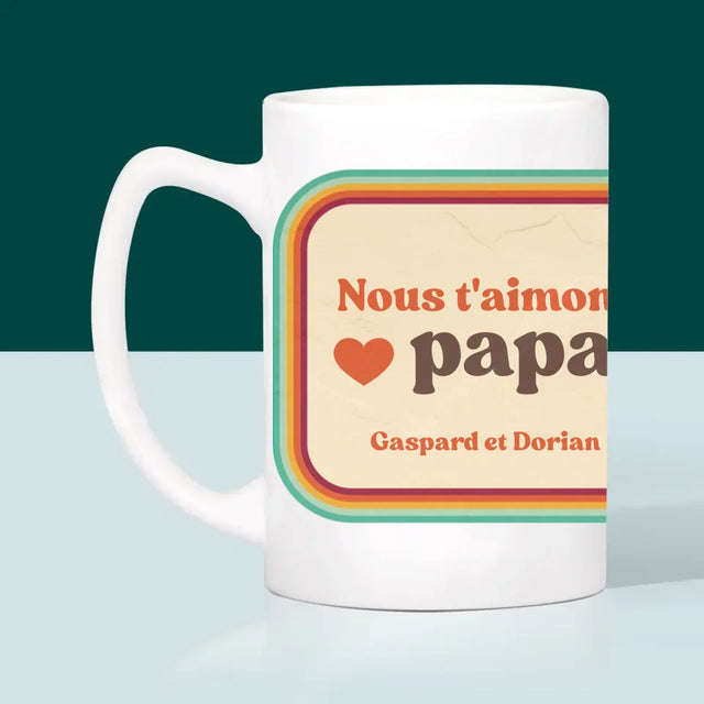 Photo Et Texte: Nous T'Aimons Papa - Le Mug