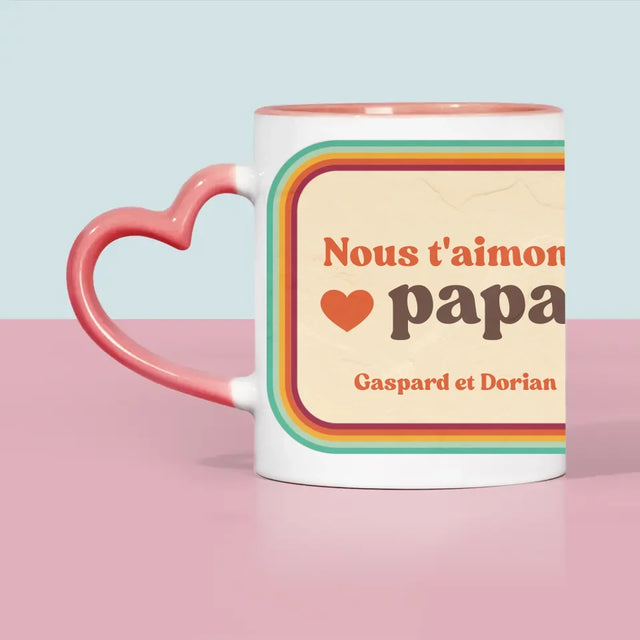 Photo Et Texte: Nous T'Aimons Papa - Le Mug