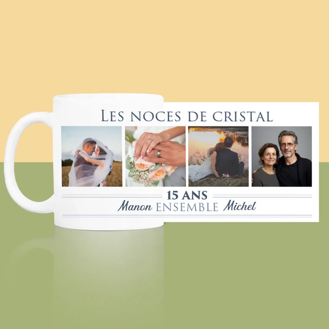 Collage Photo: 15 Ans Ensemble - Le Mug