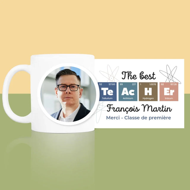 Photo Et Texte: Teacher Les Éléments - Le Mug