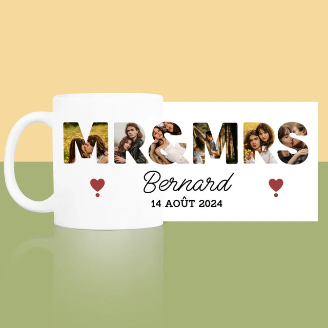 Collage Photo De Lettre: Mr&Mrs - Le Mug