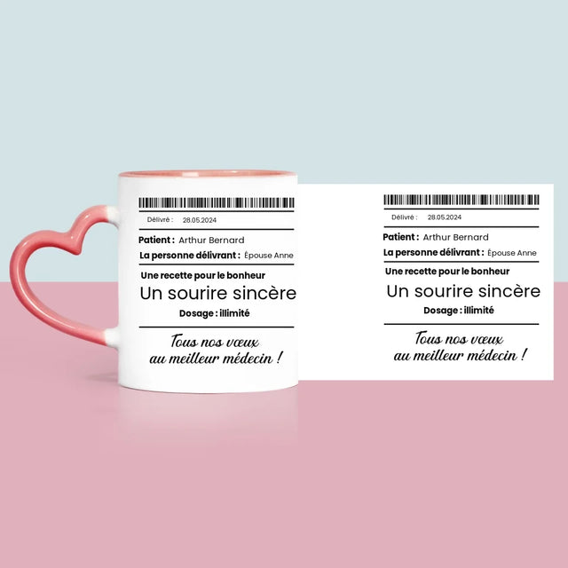 Prénom Et Texte: Une Recette Pour Le Bonheur - Le Mug