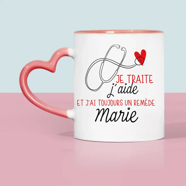 Prénom Et Texte: Je Traite, J'Aide - Le Mug