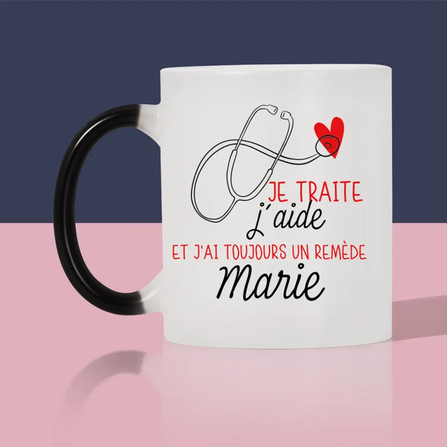 Prénom Et Texte: Je Traite, J'Aide - Le Mug