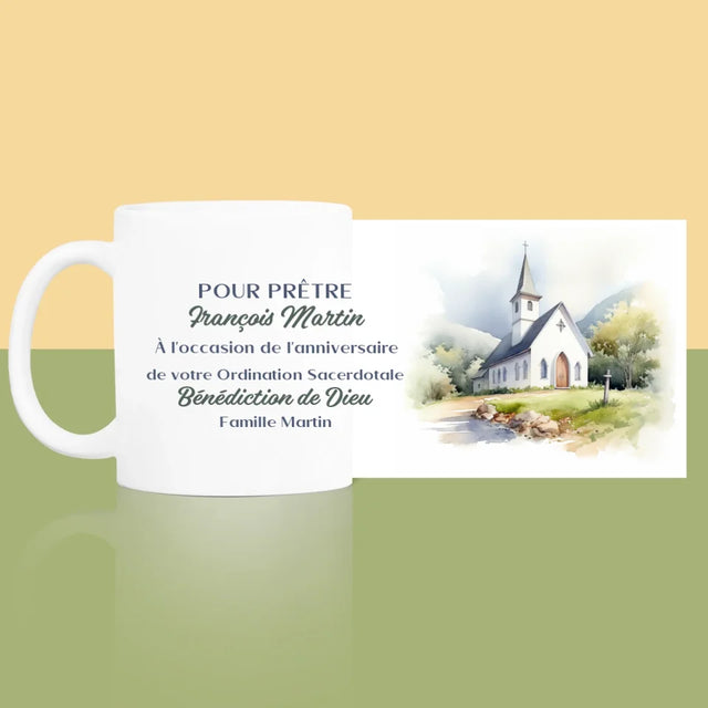 Prénom Et Texte: Anniversaire De L'Ordination Sacerdotale - Le Mug