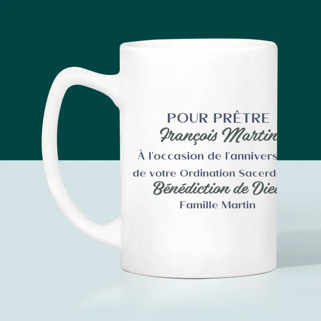 Prénom Et Texte: Anniversaire De L'Ordination Sacerdotale - Le Mug