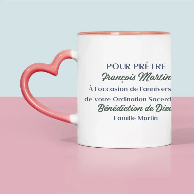 Prénom Et Texte: Anniversaire De L'Ordination Sacerdotale - Le Mug