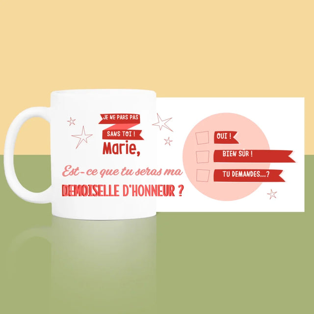 Prénom Et Texte: Je Ne Pars Pas Sans Toi - Le Mug