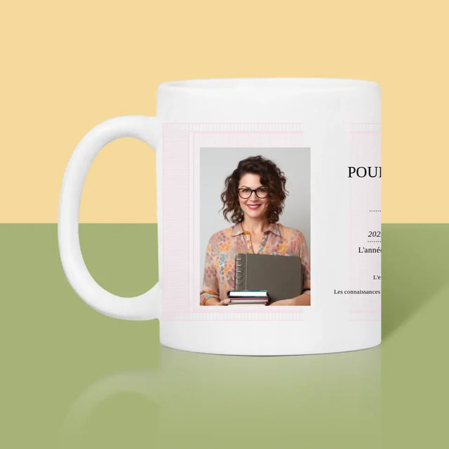 Photo Et Texte: Bulletin Scolaire Pour Le Meilleur Enseignant - Le Mug